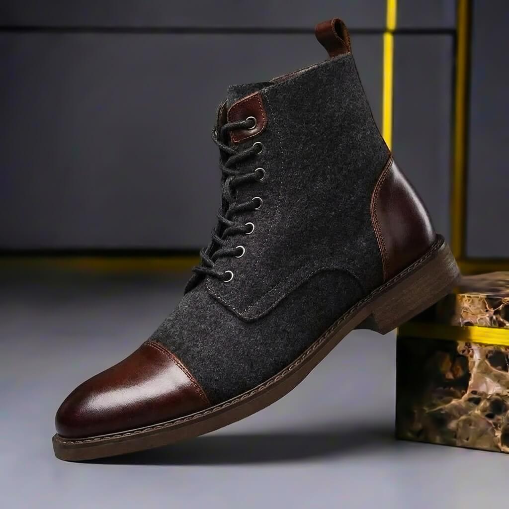 Julian | Luxe Leather and Wool Boots