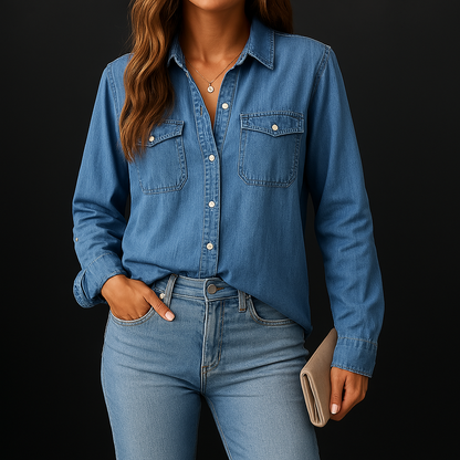 Esme | Chic Denim Button-Down Shirt