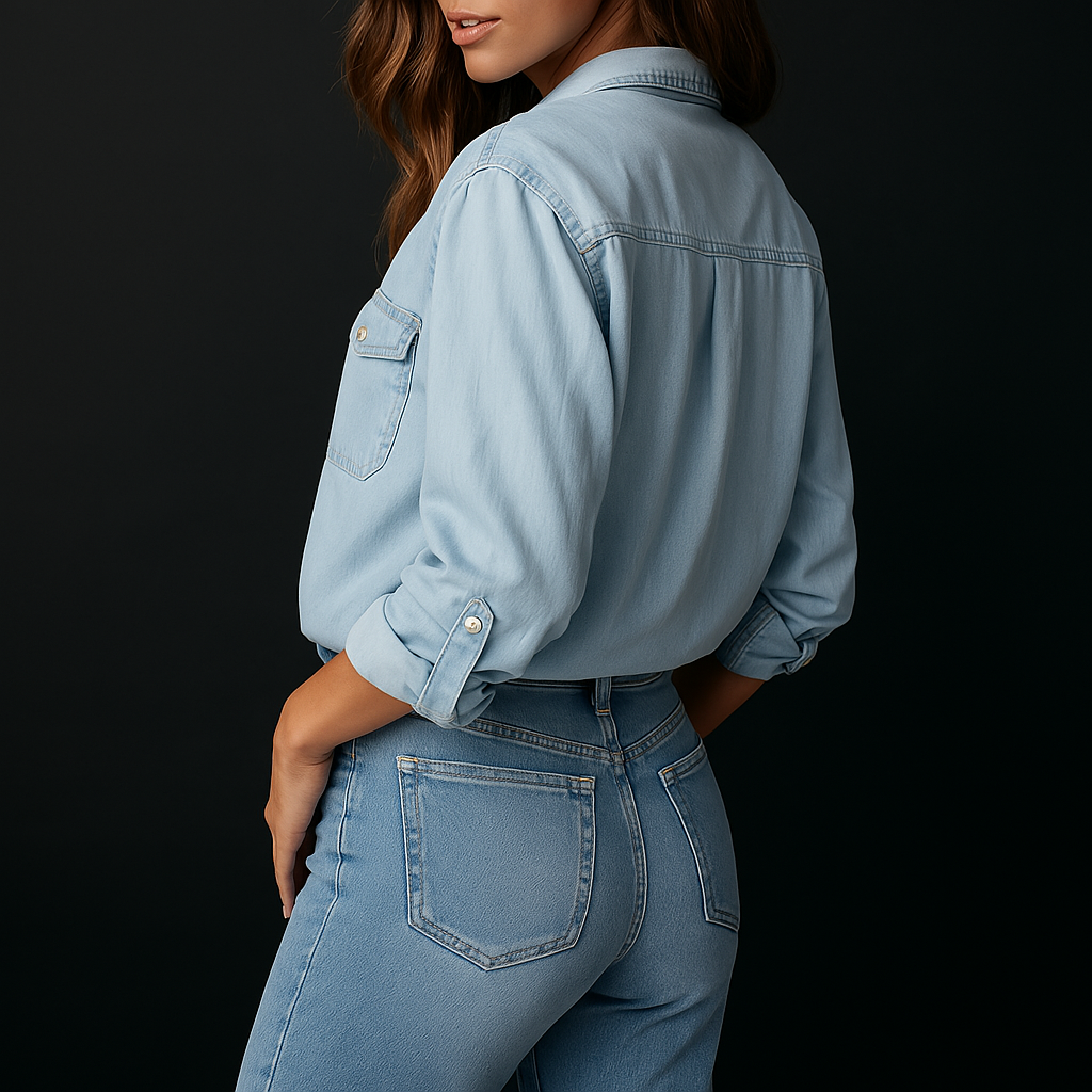 Esme | Chic Denim Button-Down Shirt