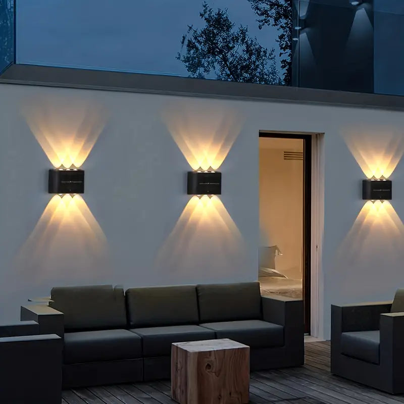 EcoGlow | Elegant Sustainable Solar Outdoor Wall Lamp
