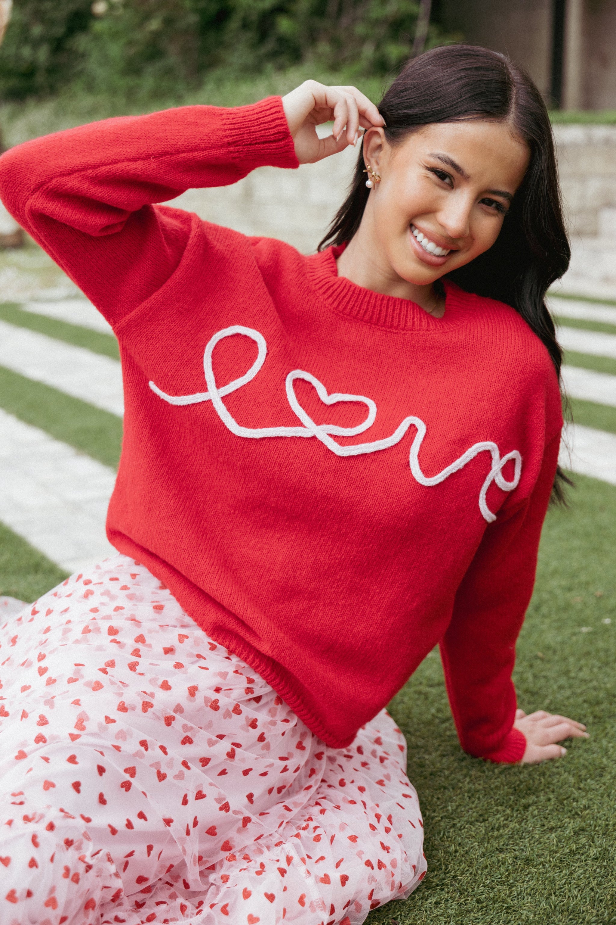 Ella | Charming Oversized Women's Sweater with Embroidery