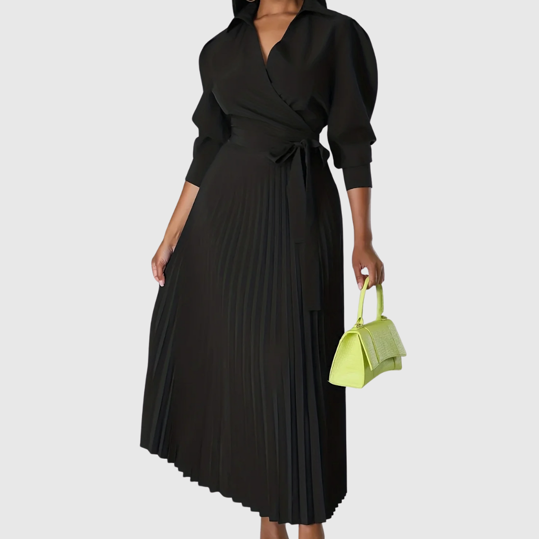 Ella | Chic Floral Midi Dress With Sleeves