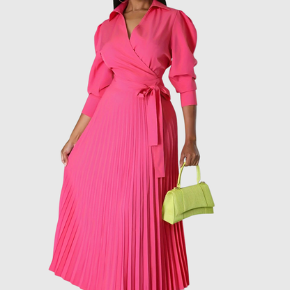 Ella | Chic Floral Midi Dress With Sleeves
