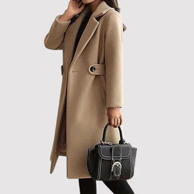 Ella | Classic Long Wool Coat for Women