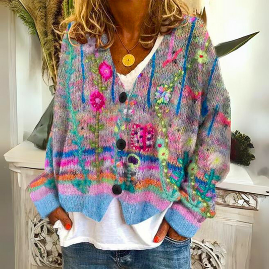 Ella | Cozy Oversized Women's Sweater in Vibrant Knit Design