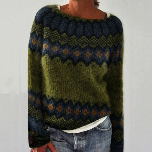 Ella | Cozy Retro Wool Blend Sweater for Women