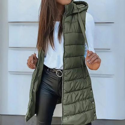 Ella | Lightweight Black Puffer Vest for Women