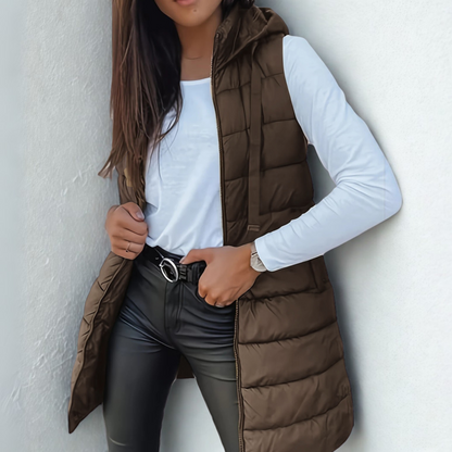 Ella | Lightweight Black Puffer Vest for Women