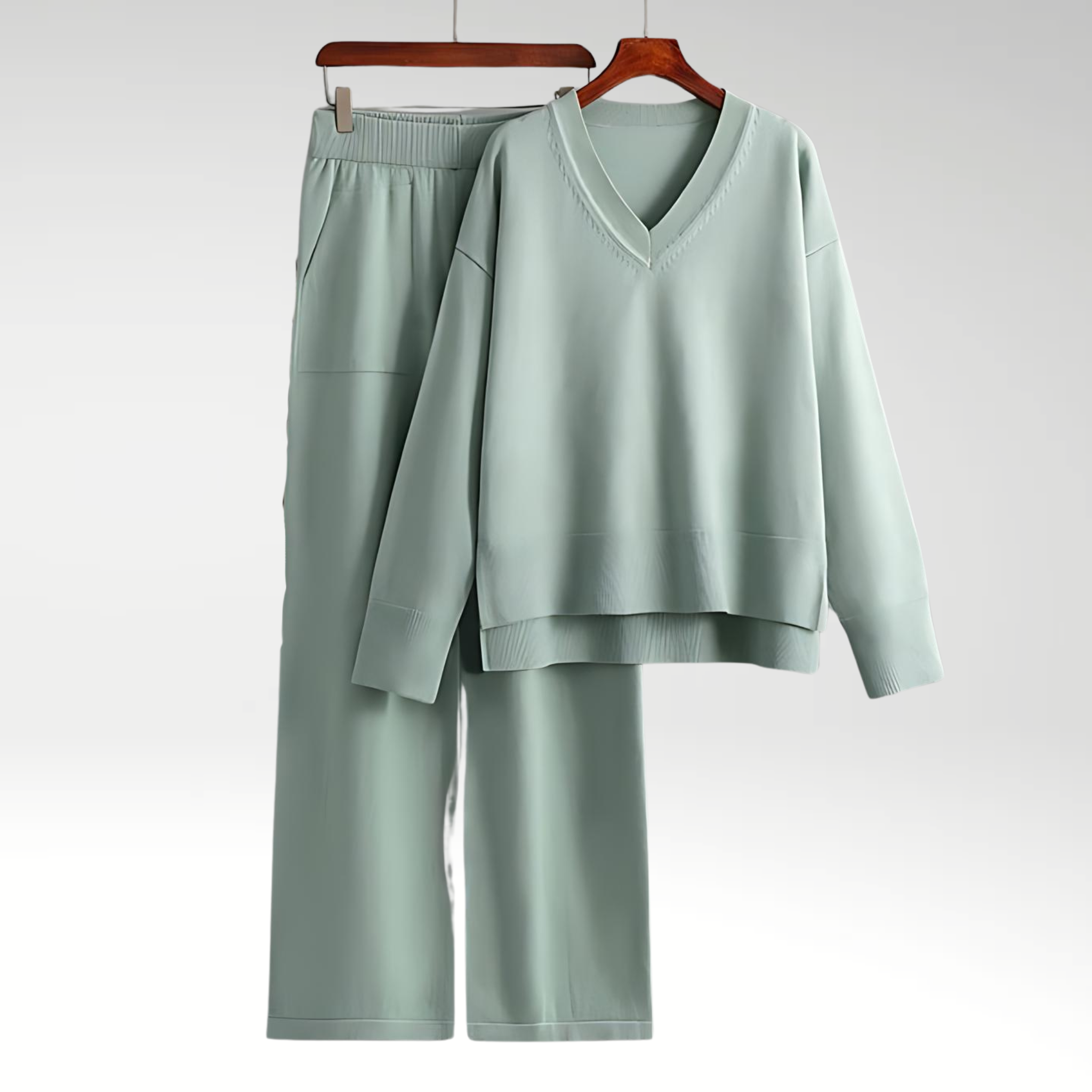 Ella | Soft Relaxed V Neck Womens Lounge Set