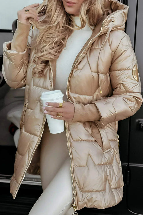 Ella | Stylish Long Puffer Jacket with Spacious Hood