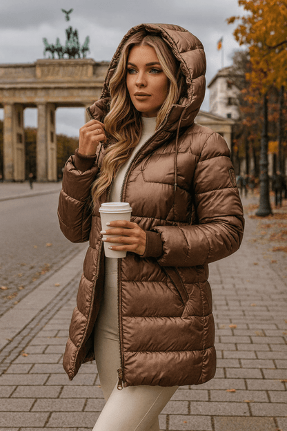 Ella | Stylish Long Puffer Jacket with Spacious Hood