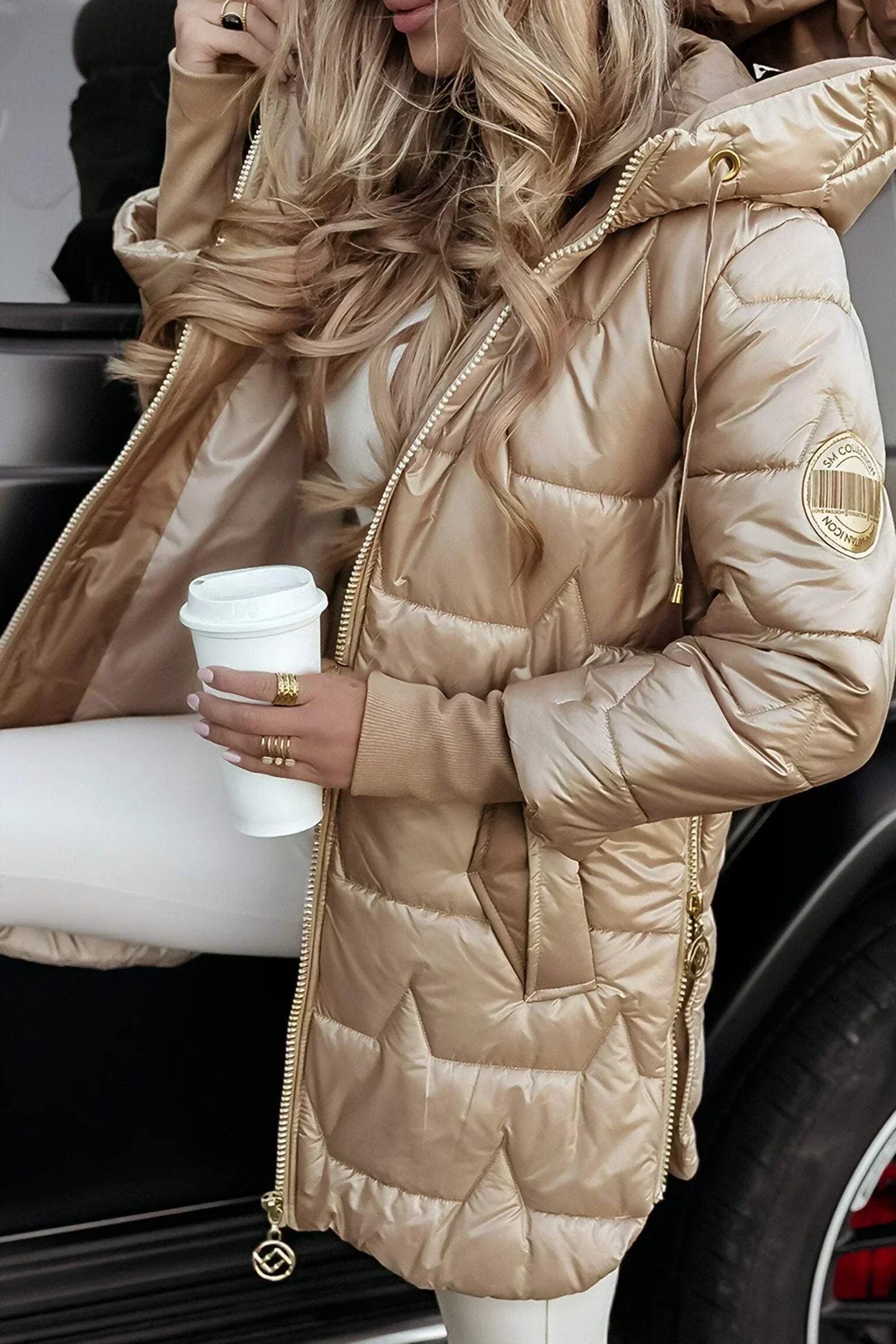Ella | Stylish Long Puffer Jacket with Spacious Hood
