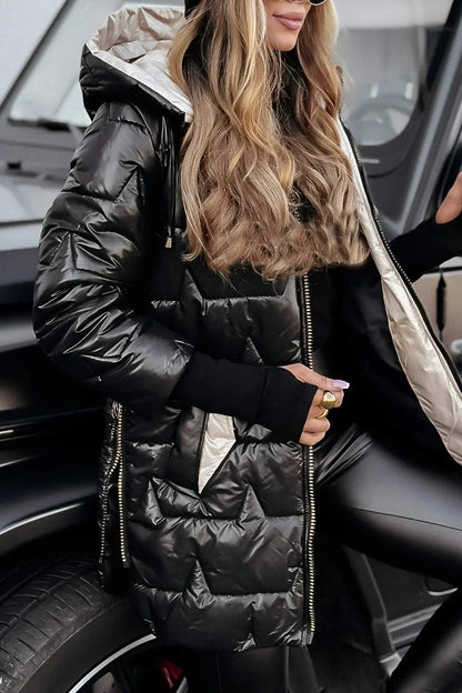 Ella | Stylish Long Puffer Jacket with Spacious Hood