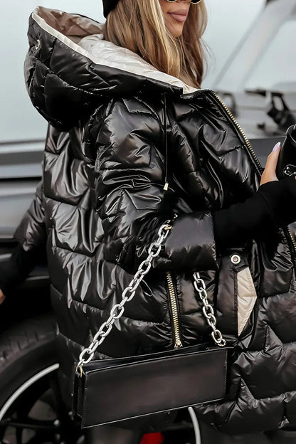 Ella | Stylish Long Puffer Jacket with Spacious Hood