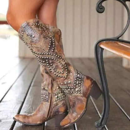 Ella | Stylish Western Knee High Boots for Women