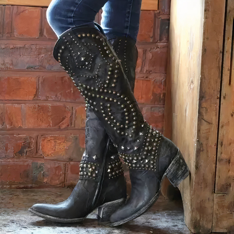 Ella | Stylish Western Knee High Boots for Women