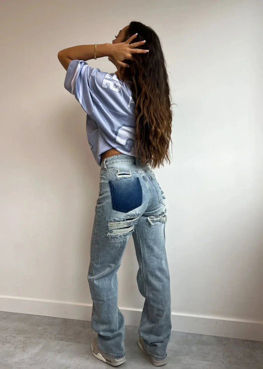 Ella | Vintage High Waisted Wide Leg Jeans for Women