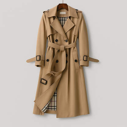 Emily | Chic Black Trench Coat for Women