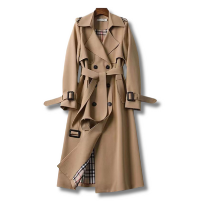 Emily | Chic Black Trench Coat for Women