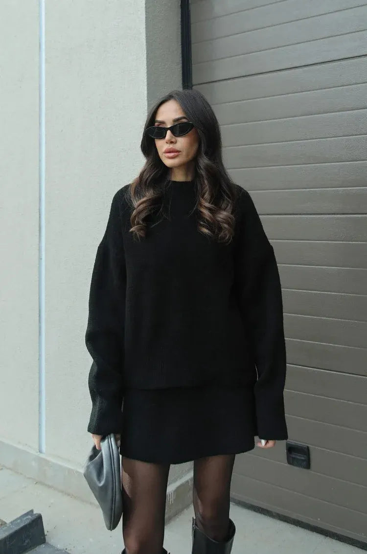 Emily | Cozy Elegant Knit Sweater and Skirt Set