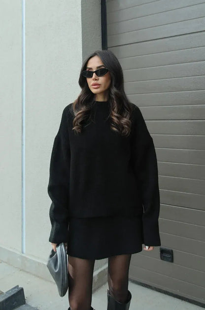Emily | Cozy Elegant Knit Sweater and Skirt Set