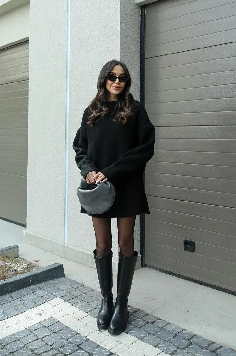 Emily | Cozy Elegant Knit Sweater and Skirt Set