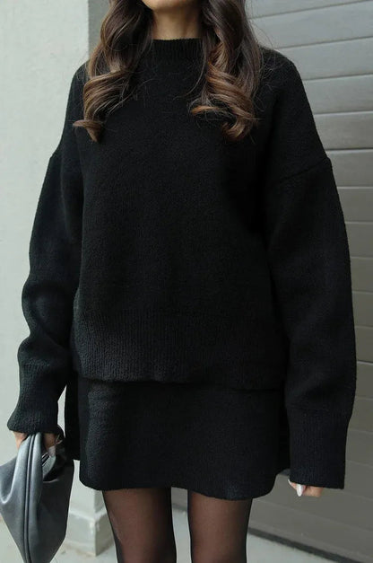 Emily | Cozy Elegant Knit Sweater and Skirt Set