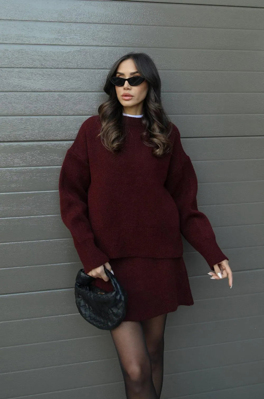 Emily | Cozy Elegant Knit Sweater and Skirt Set