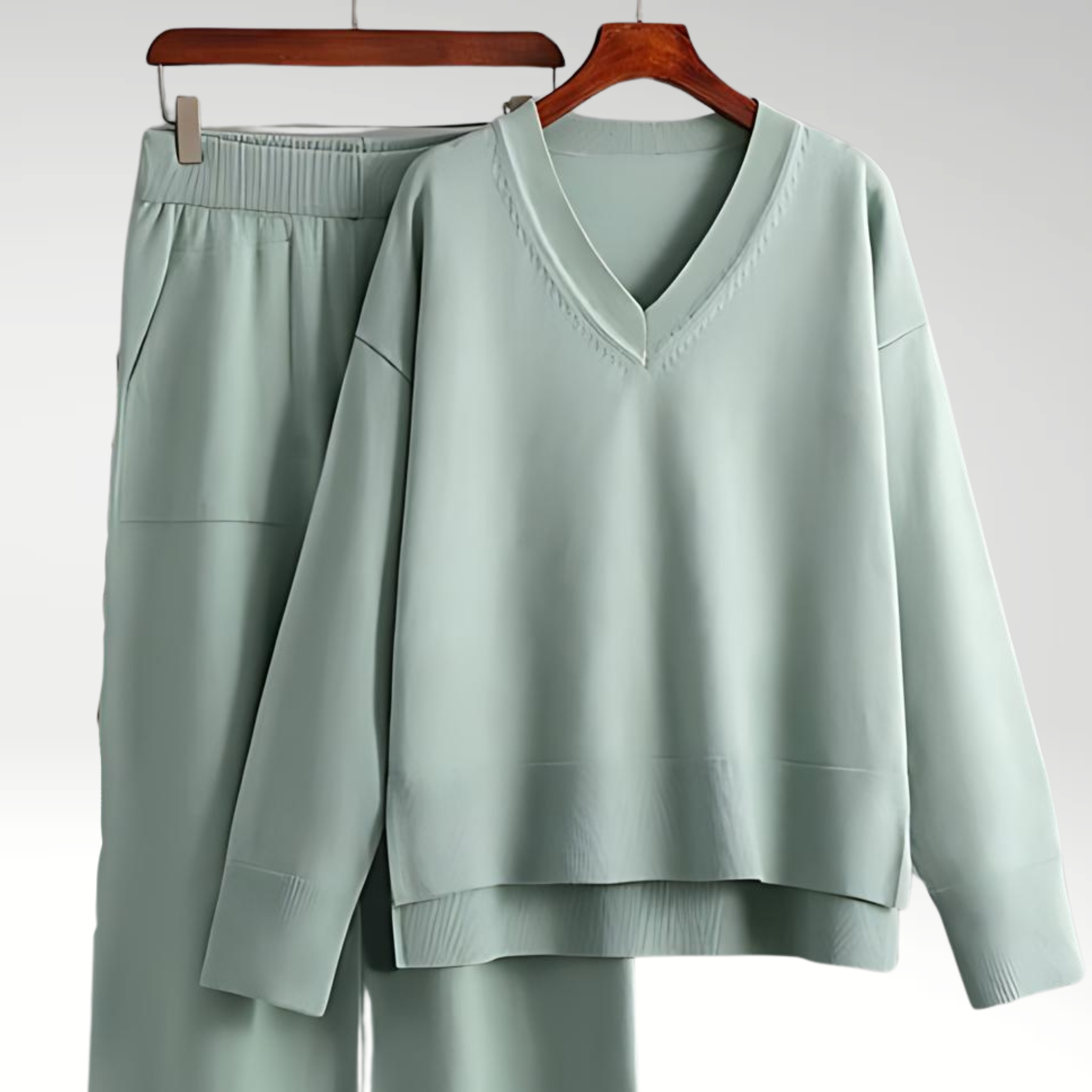 Emily | Cozy Relaxed V Neck Lounge Set