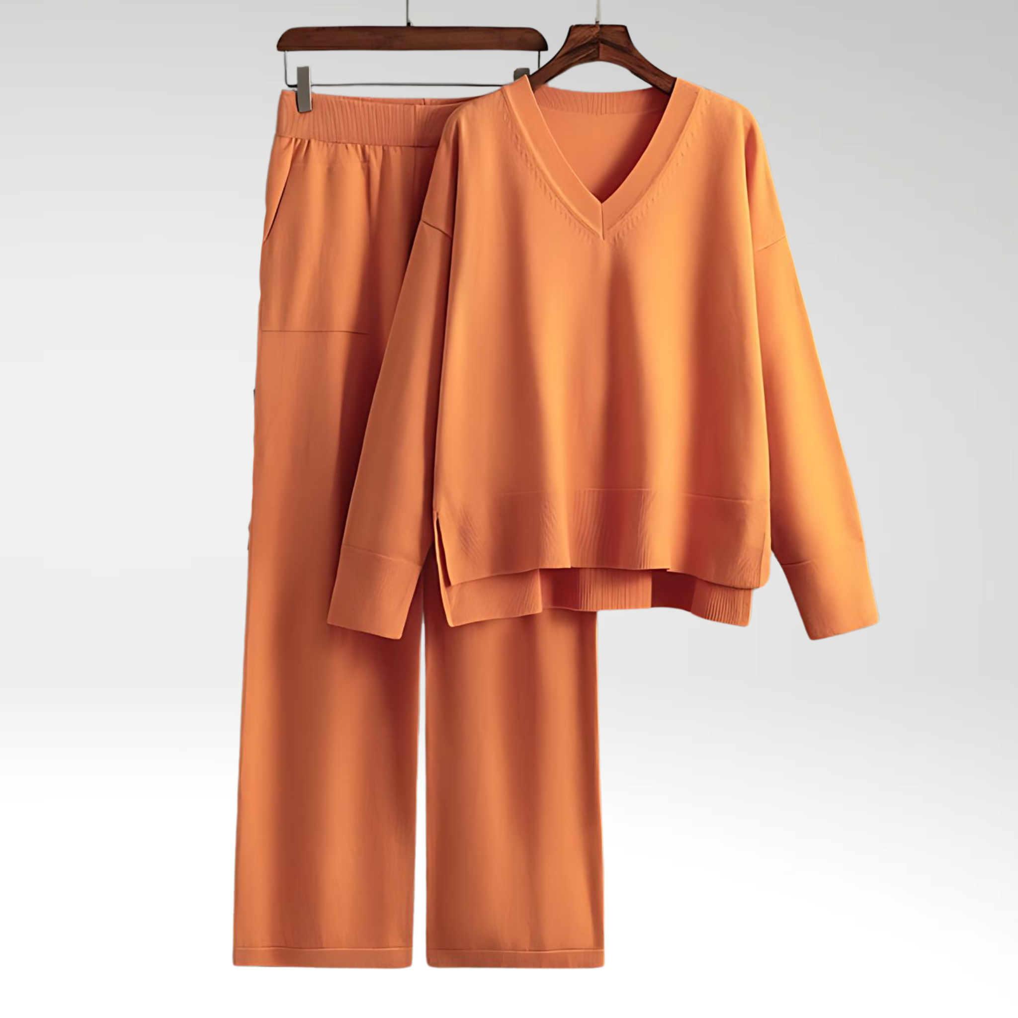 Emily | Cozy Relaxed V Neck Lounge Set