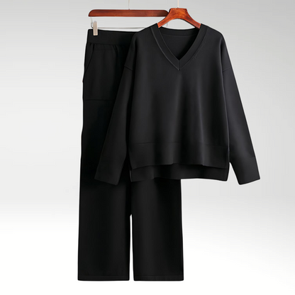 Emily | Cozy Relaxed V Neck Lounge Set