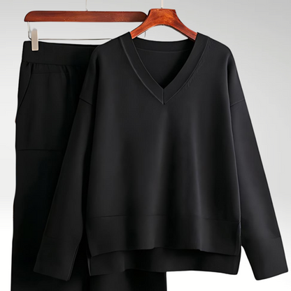 Emily | Cozy Relaxed V Neck Lounge Set