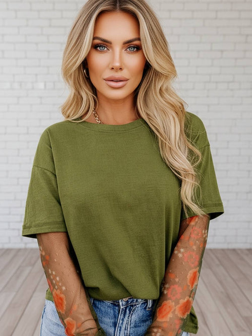 Emily | Elegant Floral Mesh Sleeve Womens Top for Going Out