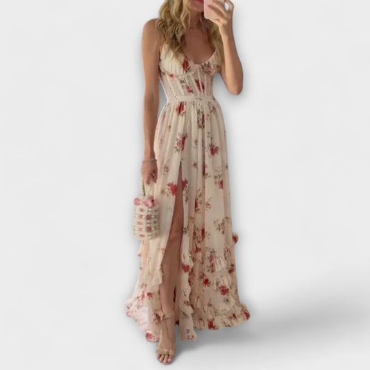 Emily | Elegant Floral Summer Dress for Wedding Guests