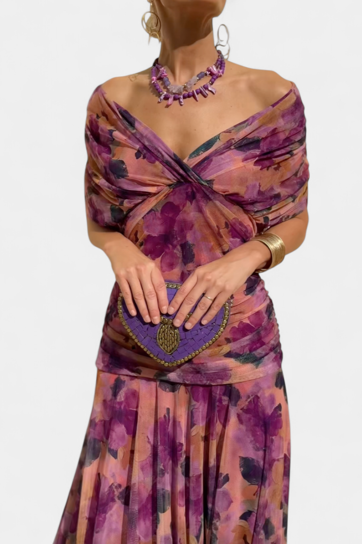 Emily | Elegant Off-Shoulder Plus Size Evening Dress