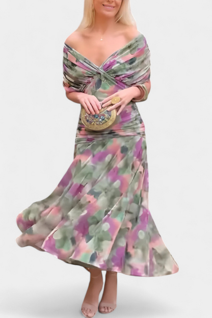 Emily | Elegant Off-Shoulder Plus Size Evening Dress