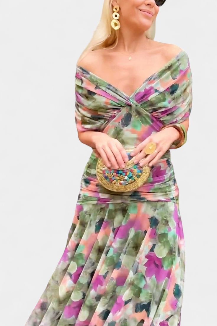 Emily | Elegant Off-Shoulder Plus Size Evening Dress