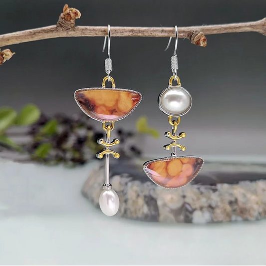 Emily | Elegant Vibrant Orange Earrings for Women