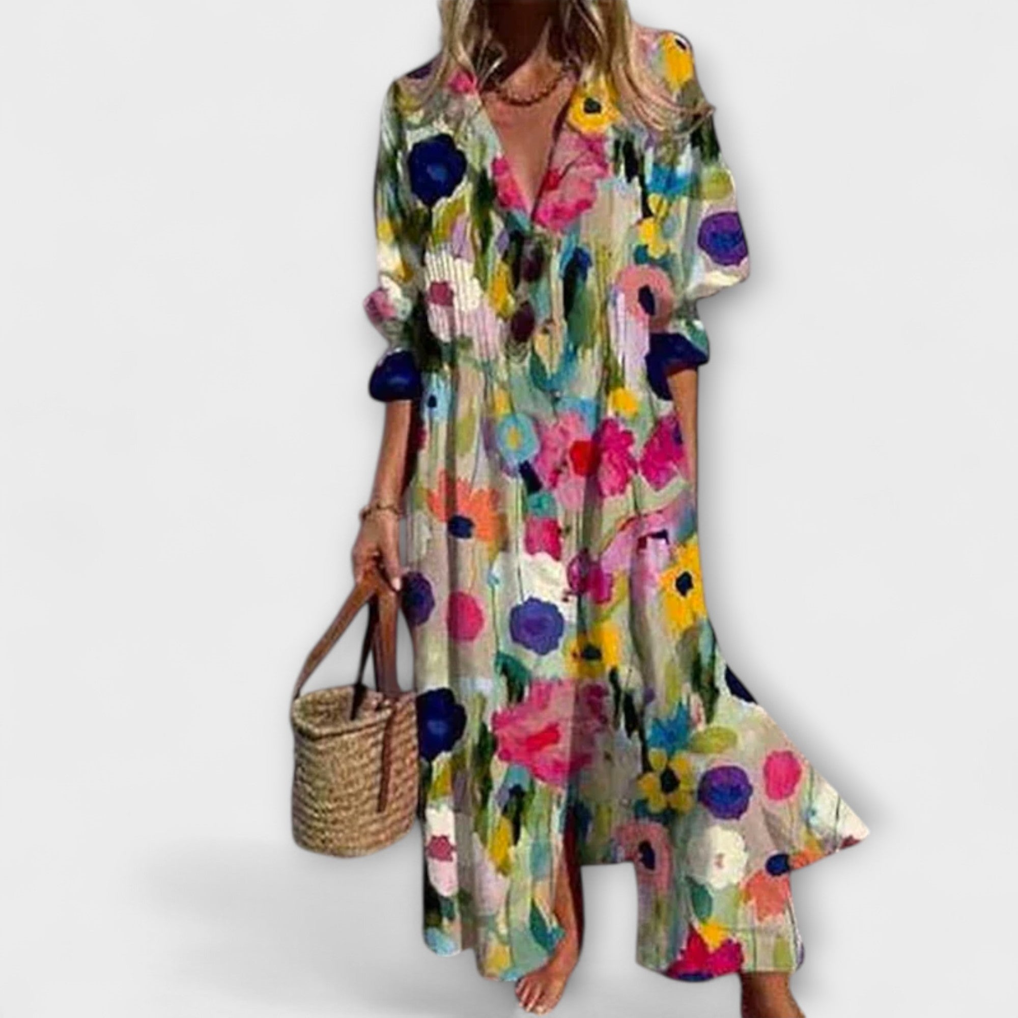 Emily | Flattering Floral Maxi Dress