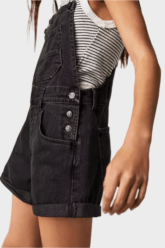 Emily | Relaxed Casual Denim Short Overalls