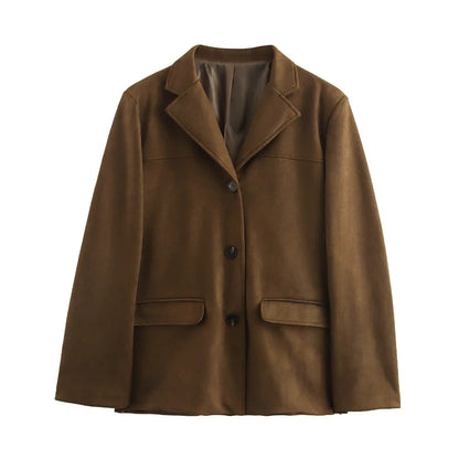 Emily | Stylish Vintage Brown Suede Jacket