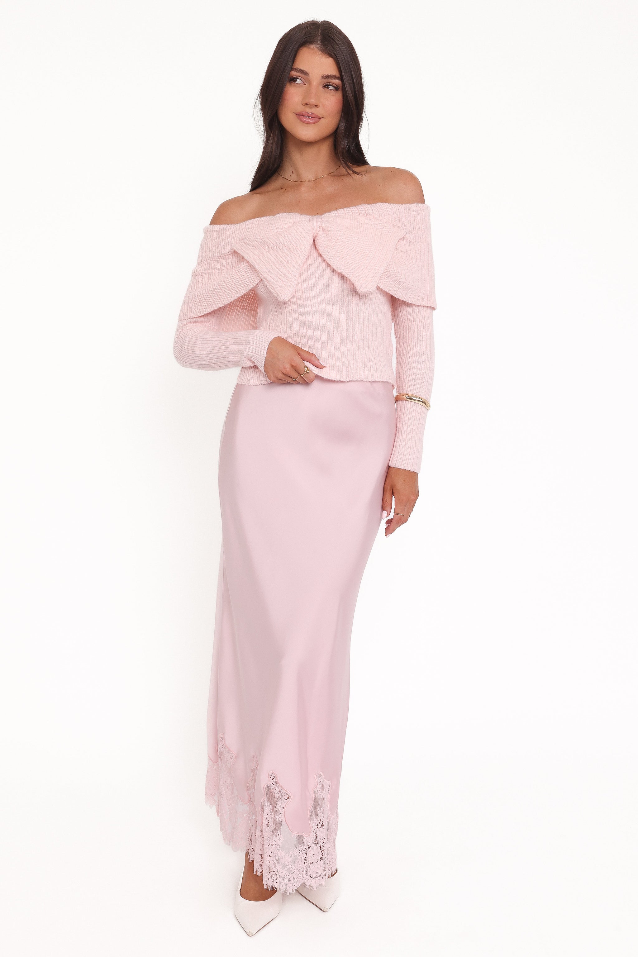 Emma | Charming Cozy Women's Sweater with Off Shoulder Design