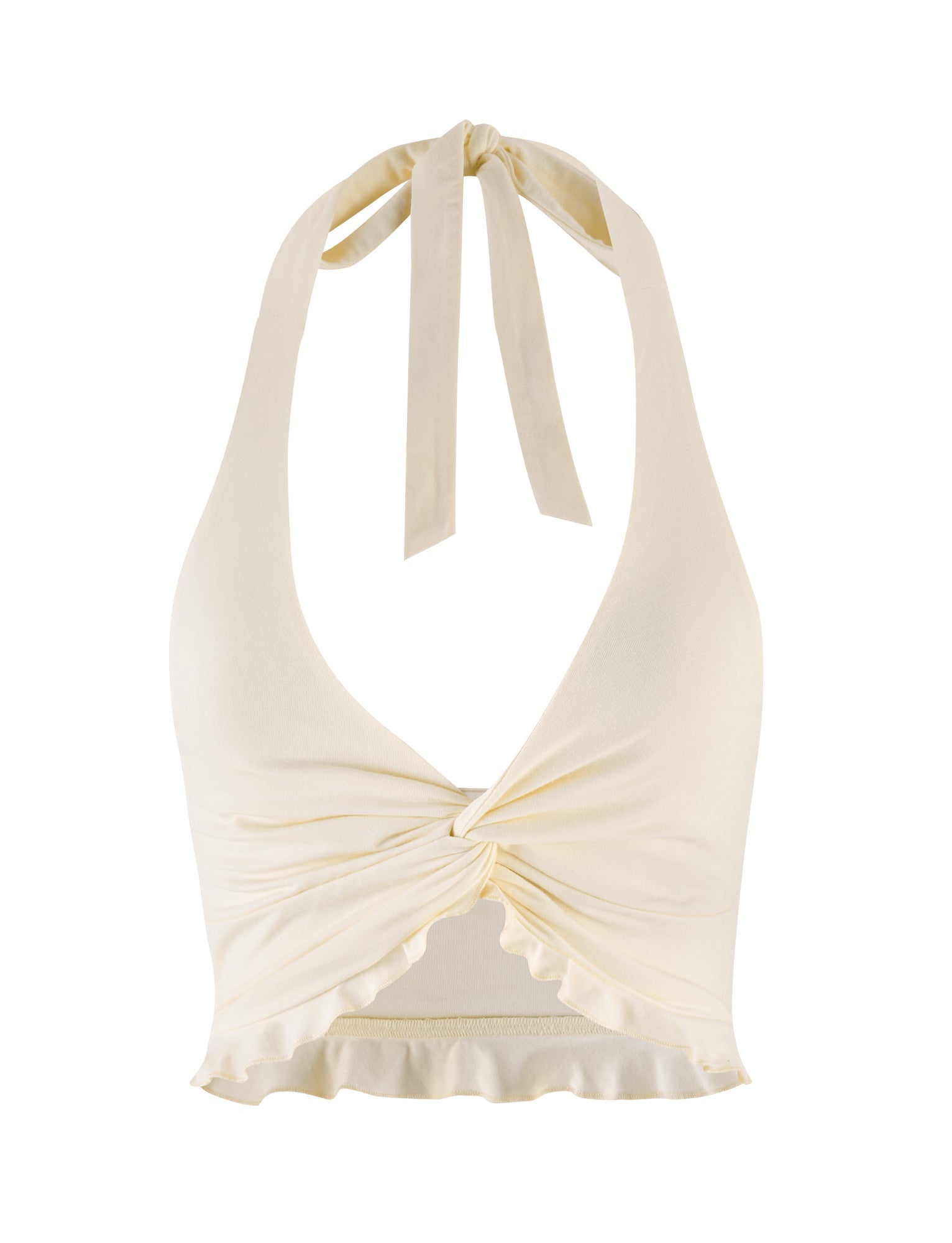 Emma | Chic Halter Twist Crop Top and Flowing Maxi Skirt Set for Women