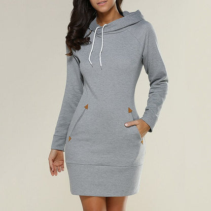 Emma | Cozy Casual Hooded Mini Dress
