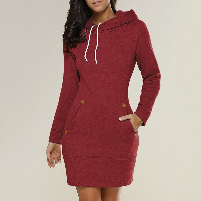 Emma | Cozy Casual Hooded Mini Dress