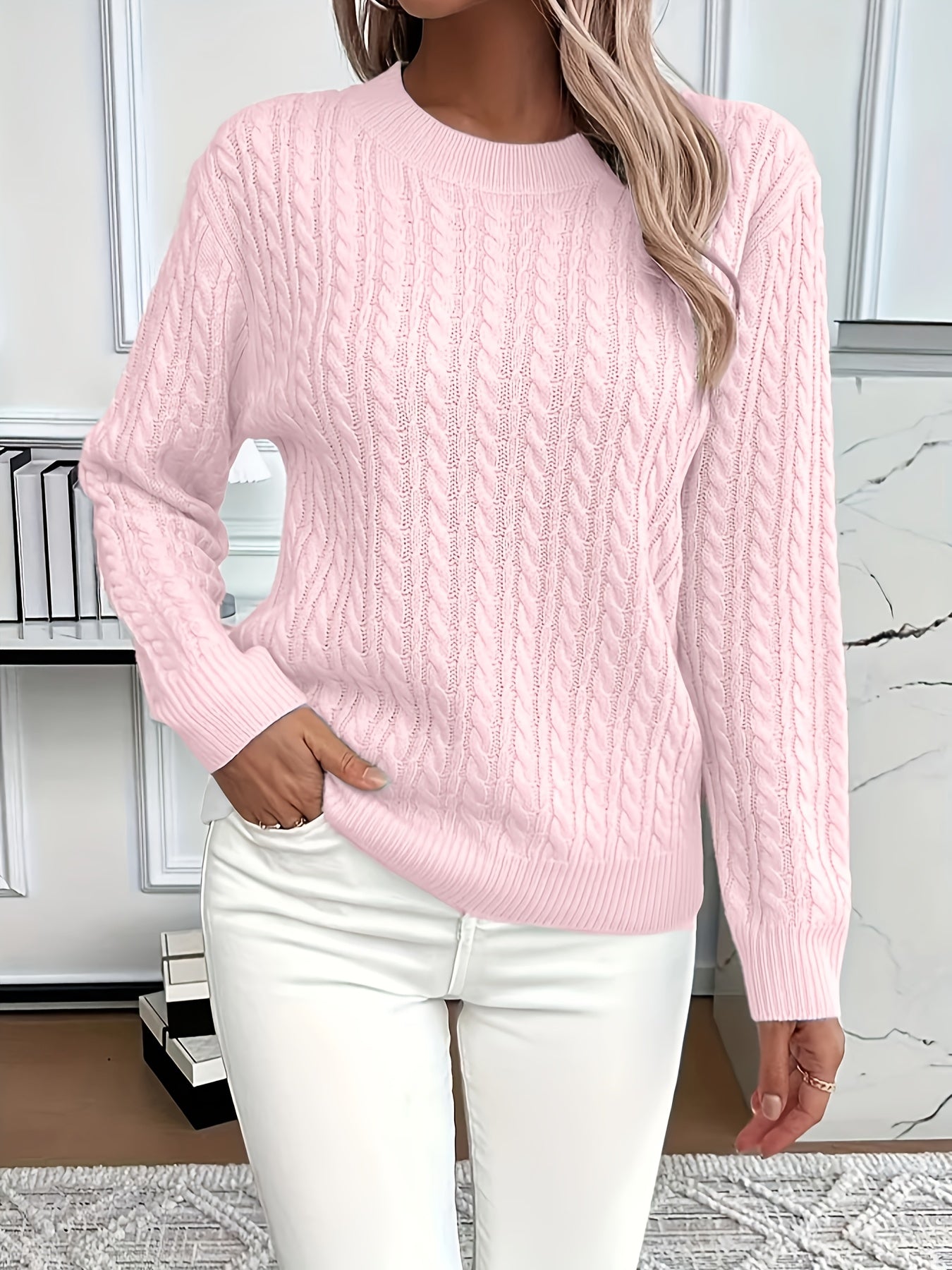 Emma | Cozy Classic Cable Knit Jumper