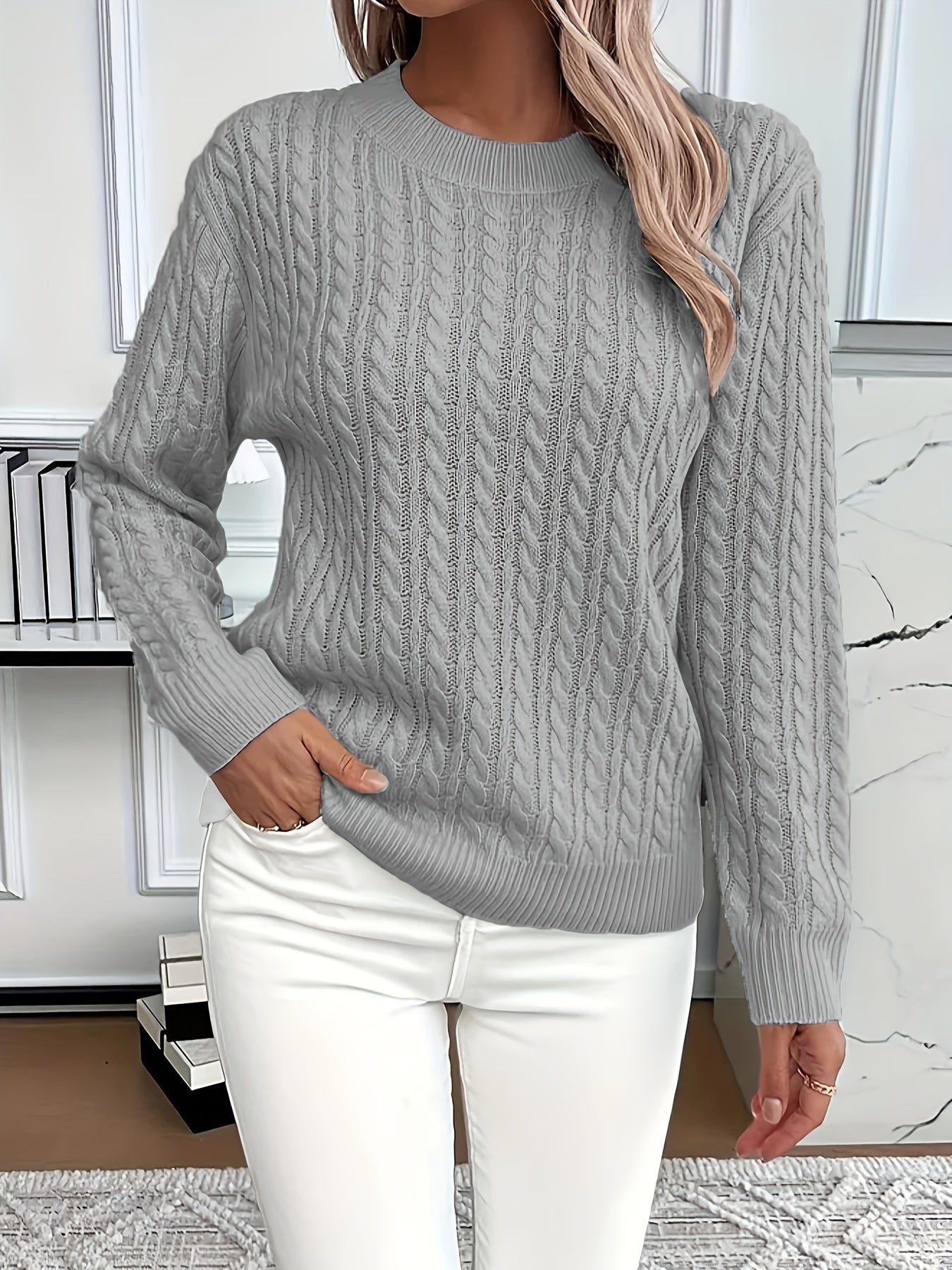 Emma | Cozy Classic Cable Knit Jumper