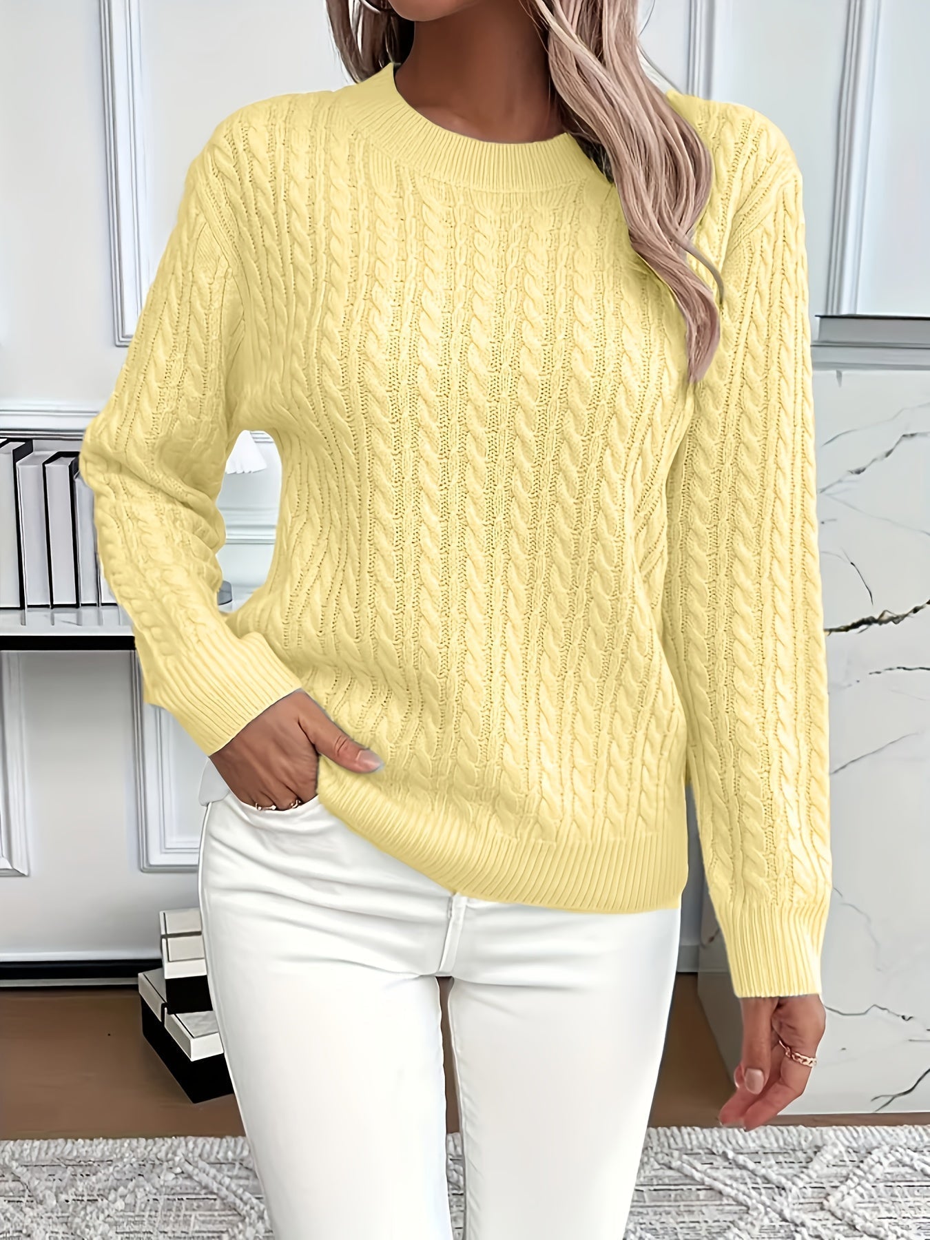 Emma | Cozy Classic Cable Knit Jumper