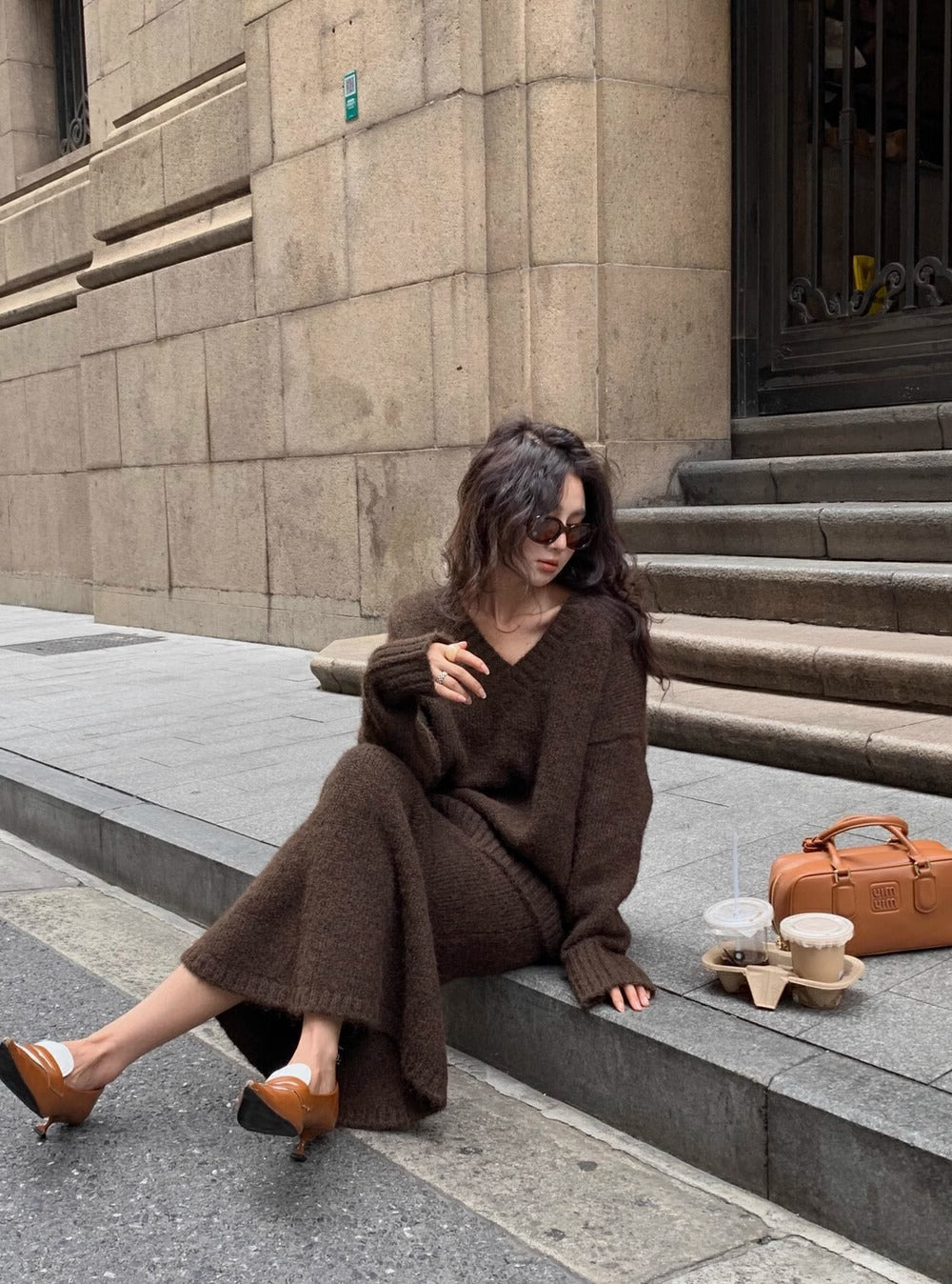 Emma | Cozy Elegant Knit Sweater and Maxi Skirt Set