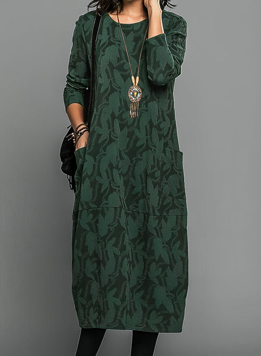 Emma | Cozy Elegant Plus Size Winter Maxi Dress